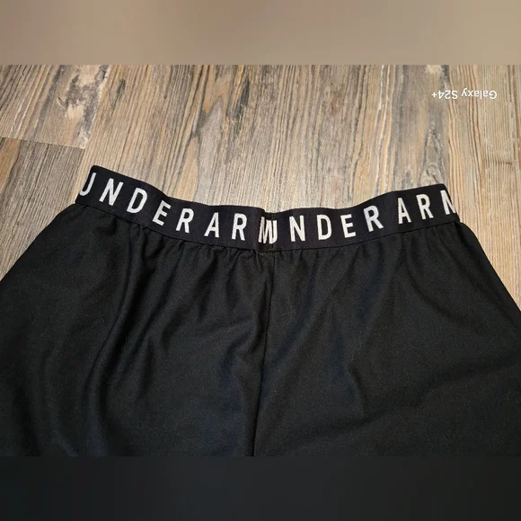 Under Armour Black Athletic Shorts with White Logo - Picture 10 of 10